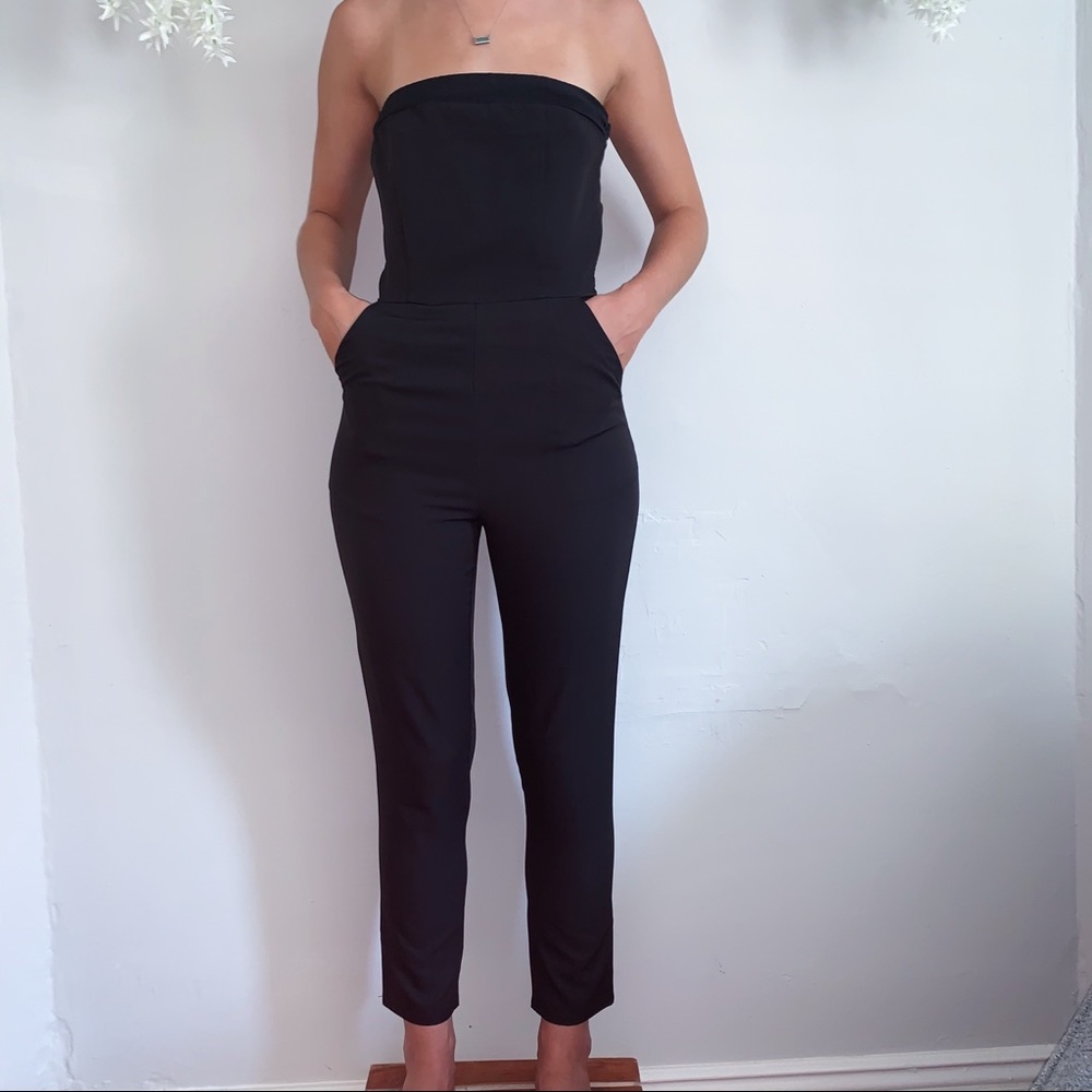 Tobi Black Capri Jumpsuit